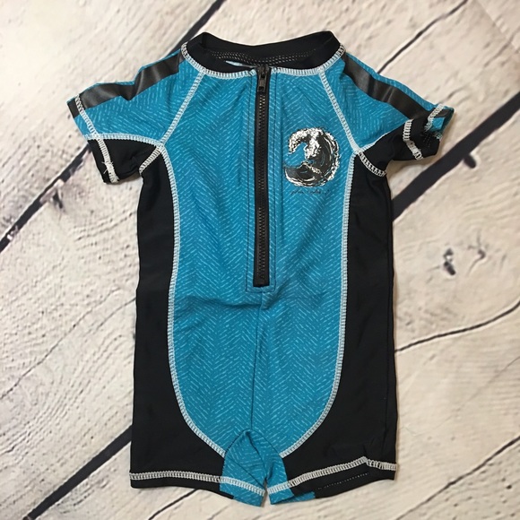 Baby boy one piece swimsuits and sun hat bundle 6m - Picture 2 of 16